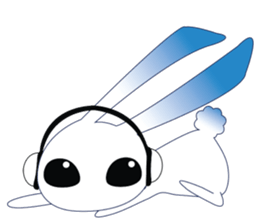 MP3 Bunny sticker #9210356