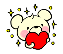 Cream of bear sticker #9210370