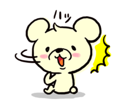 Cream of bear sticker #9210386