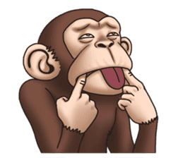 Crazy Funky Monkey sticker #9211024