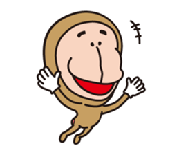 kawaii japanese macaque sticker #9211249