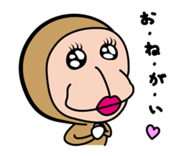 kawaii japanese macaque sticker #9211259
