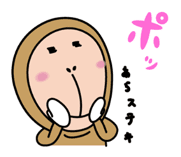 kawaii japanese macaque sticker #9211260