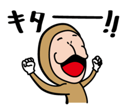 kawaii japanese macaque sticker #9211265