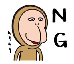 kawaii japanese macaque sticker #9211267