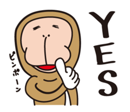 kawaii japanese macaque sticker #9211268