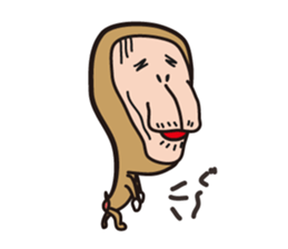 kawaii japanese macaque sticker #9211270