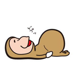 kawaii japanese macaque sticker #9211272
