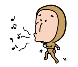 kawaii japanese macaque sticker #9211279