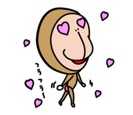 kawaii japanese macaque sticker #9211280