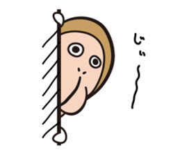 kawaii japanese macaque sticker #9211284