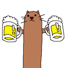 My name is long cat. sticker #9211537