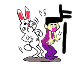 man and pleasant friends sticker #9211808