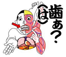 Message from a model of the human body sticker #9213160