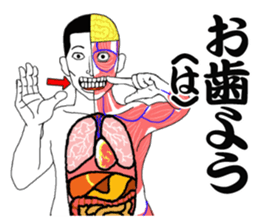 Message from a model of the human body sticker #9213166