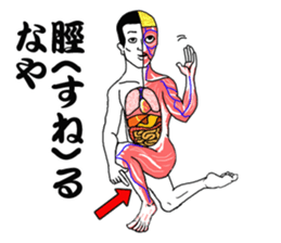 Message from a model of the human body sticker #9213180