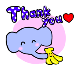 Elephant and Banana are Friends. sticker #9213347