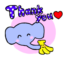 Elephant and Banana are Friends. sticker #9213347
