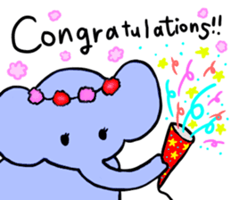 Elephant and Banana are Friends. sticker #9213356