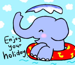 Elephant and Banana are Friends. sticker #9213359