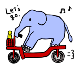 Elephant and Banana are Friends. sticker #9213366