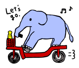 Elephant and Banana are Friends. sticker #9213366