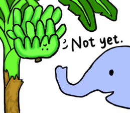 Elephant and Banana are Friends. sticker #9213368