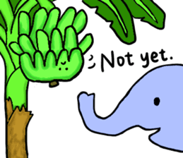 Elephant and Banana are Friends. sticker #9213368