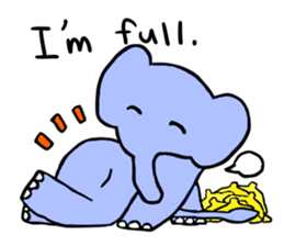 Elephant and Banana are Friends. sticker #9213375