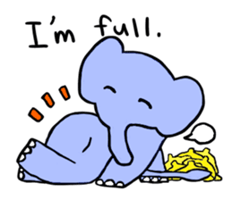 Elephant and Banana are Friends. sticker #9213375