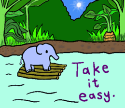 Elephant and Banana are Friends. sticker #9213377