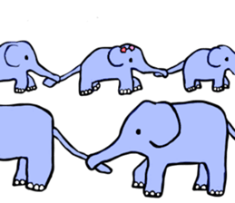 Elephant and Banana are Friends. sticker #9213378
