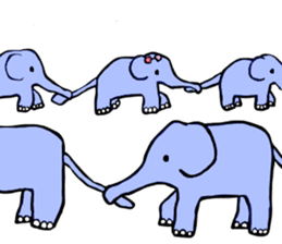 Elephant and Banana are Friends. sticker #9213378