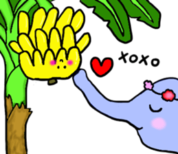 Elephant and Banana are Friends. sticker #9213380