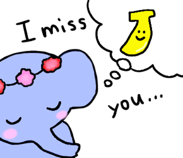 Elephant and Banana are Friends. sticker #9213382