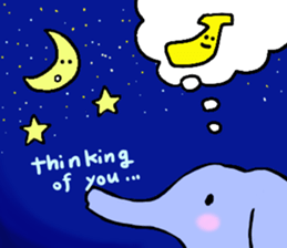 Elephant and Banana are Friends. sticker #9213383