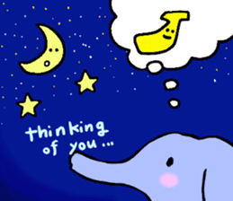 Elephant and Banana are Friends. sticker #9213383