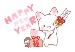 Fox and monkey sticker #9214068