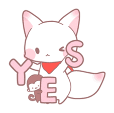 Fox and monkey sticker #9214071