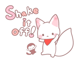Fox and monkey sticker #9214077