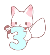 Fox and monkey sticker #9214090