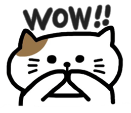 cat greeting sticker #9214533