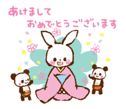 happy new year animals with panda sticker #9215911