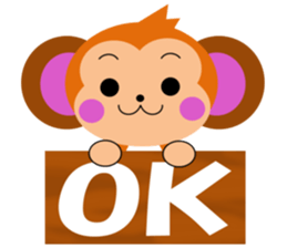 The monkey which likes bananas sticker #9215986