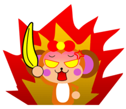 The monkey which likes bananas sticker #9216001