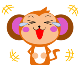 The monkey which likes bananas sticker #9216003