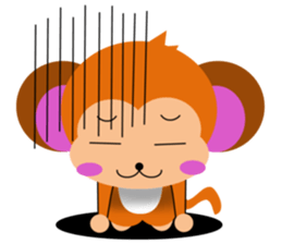 The monkey which likes bananas sticker #9216004
