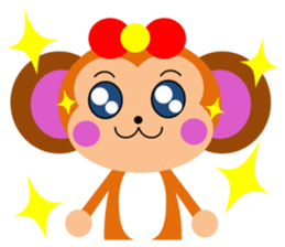 The monkey which likes bananas sticker #9216006