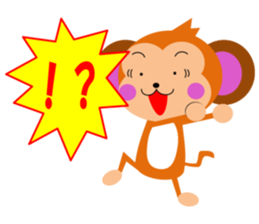 The monkey which likes bananas sticker #9216007
