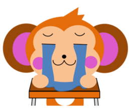 The monkey which likes bananas sticker #9216008